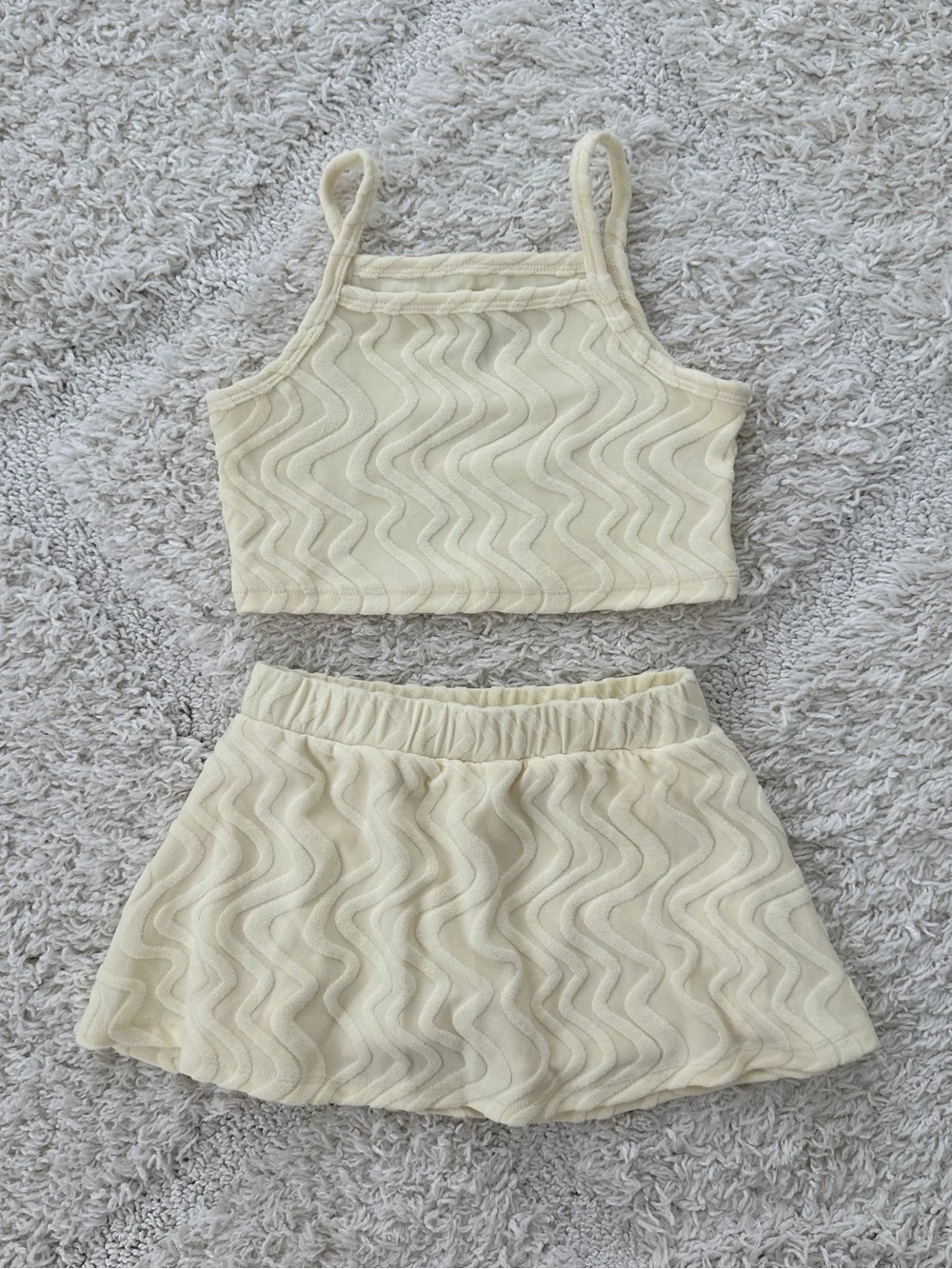My Jammers Yellow Wave Terry Tank Skort Set